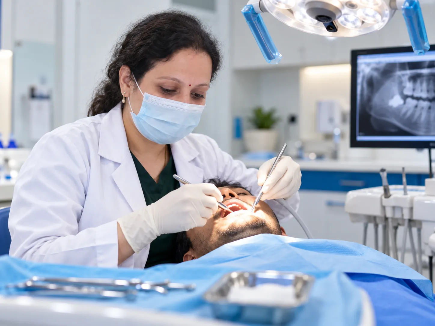 Surgical extraction or minor oral surgery